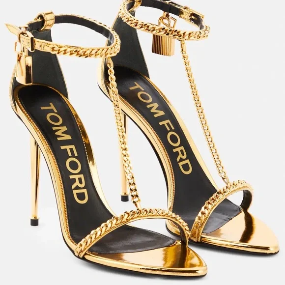 Tom Ford Shoes Tom Ford Mirror Padlock Tstrap Chain Leather